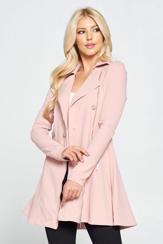 Double Breasted Flare Blazer Dress