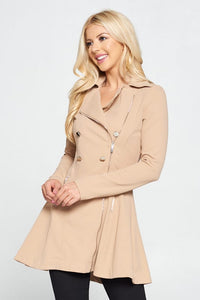 Double Breasted Flare Blazer Dress