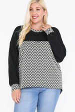 Load image into Gallery viewer, Drop Shoulder Long Sleeve Round Hem Top
