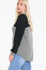 Load image into Gallery viewer, Drop Shoulder Long Sleeve Round Hem Top
