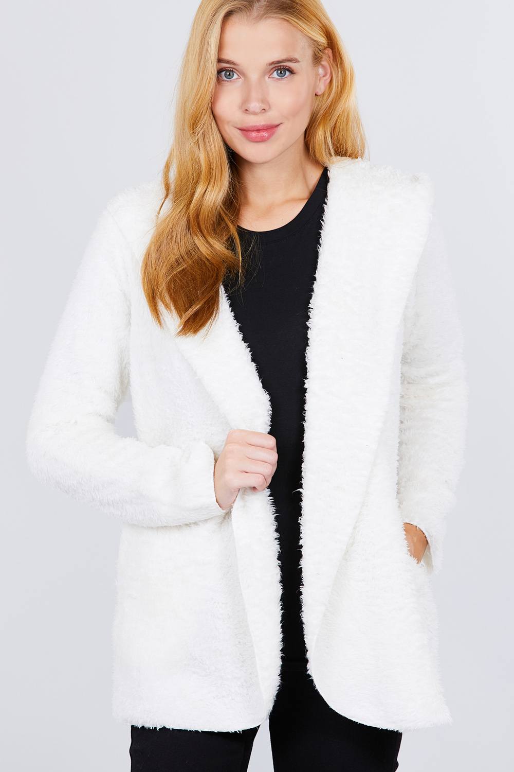 Hoodie Faux Fluffy Jacket