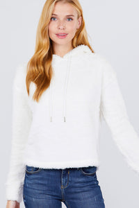 Faux Fur Fluffy Hoodie Top