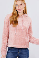 Load image into Gallery viewer, Faux Fur Fluffy Hoodie Top
