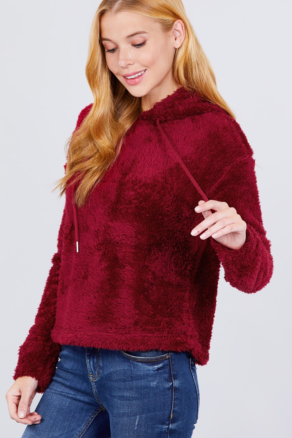 Faux Fur Fluffy Hoodie Top