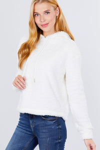 Faux Fur Fluffy Hoodie Top