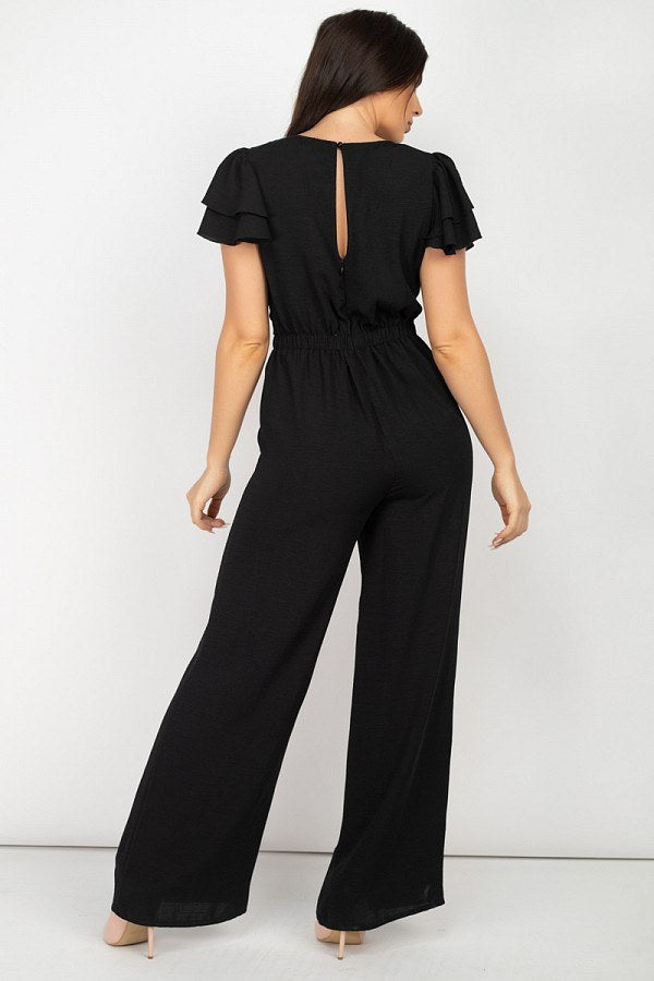 V-neck Lace Jumpsuit