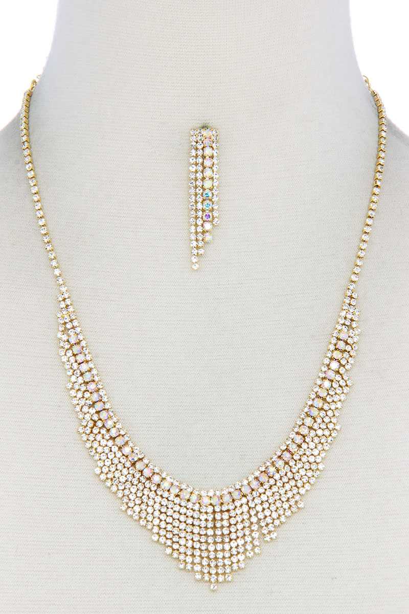 Dangle Rhinestone Necklace