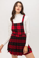 Load image into Gallery viewer, Woven Stretch Plaid Pleated Skirtall
