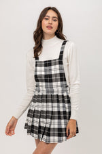 Load image into Gallery viewer, Woven Stretch Plaid Pleated Skirtall
