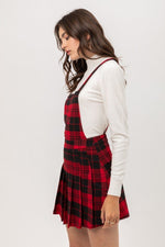 Load image into Gallery viewer, Woven Stretch Plaid Pleated Skirtall
