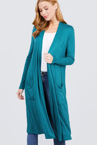 Open Front Long Cardigan