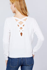 Load image into Gallery viewer, V-neck Back Cross Sweater
