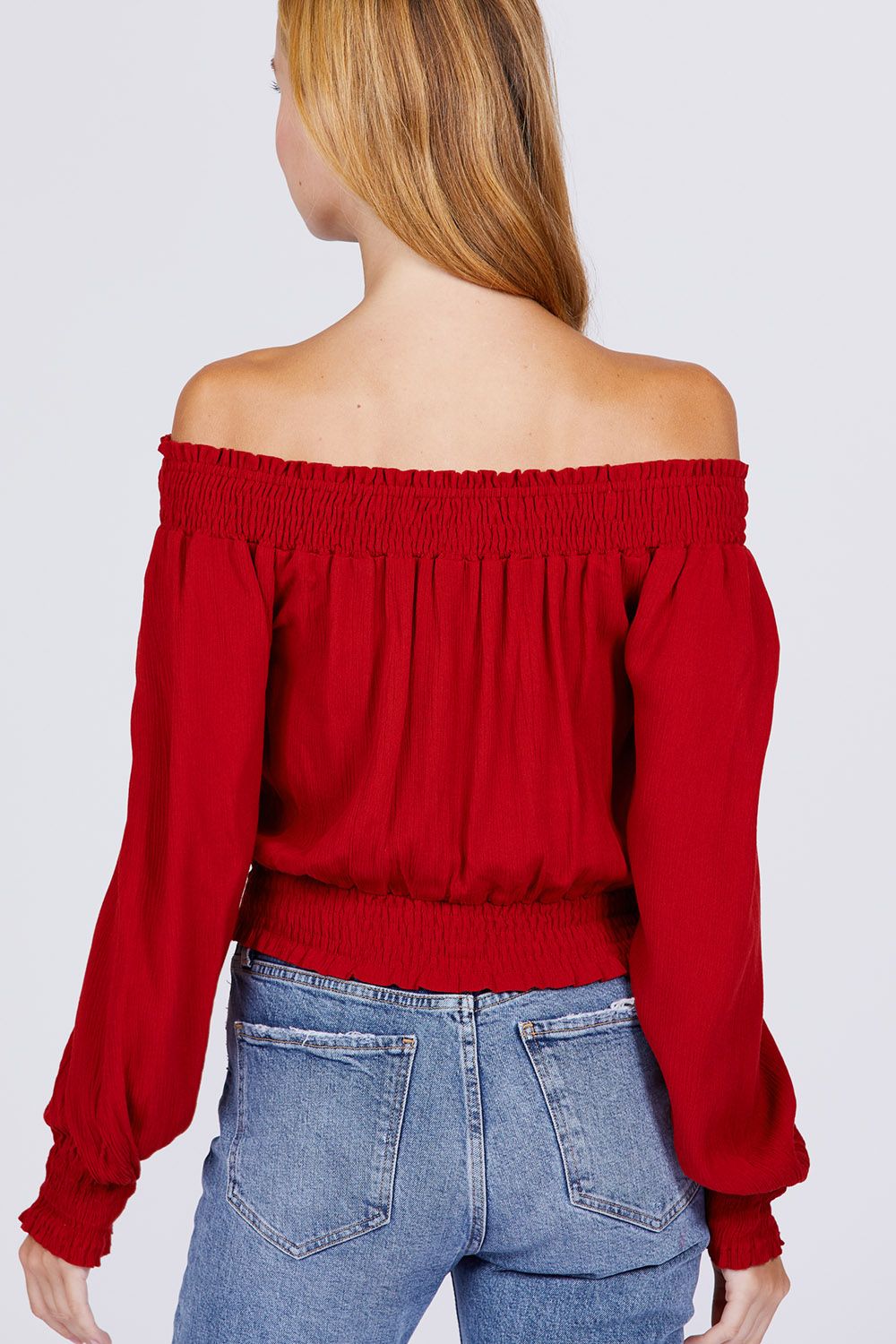 Front Pocket Off Shoulder Top