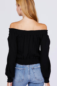 Front Pocket Off Shoulder Top