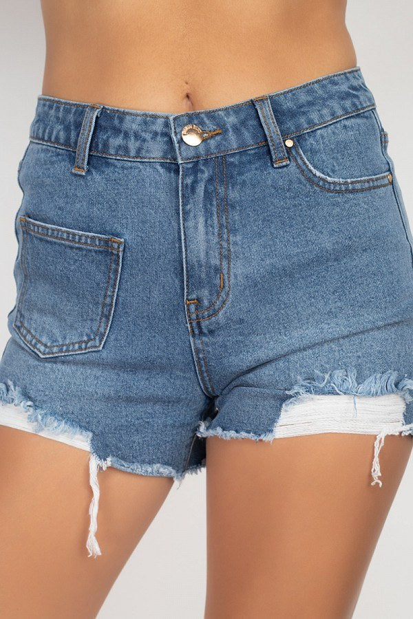 Heavy Distressed Raw Cut Shorts