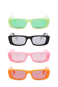 Trendy Sharp Eye Vibrant Colored Sunglasses