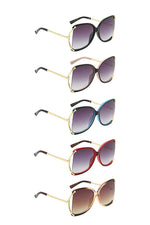 Load image into Gallery viewer, Stylish Polymer C Frame Metallic Temple Womens Sunglasses
