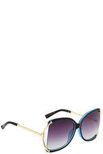 Load image into Gallery viewer, Stylish Polymer C Frame Metallic Temple Womens Sunglasses
