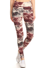 Load image into Gallery viewer, Yoga Style Banded Lined Tie Dye Print, Full Length Leggings In A Slim Fitting
