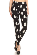 Load image into Gallery viewer, Polar Bear Print, High Waisted Full Length Leggings With An Elastic Band.
