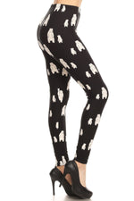 Load image into Gallery viewer, Polar Bear Print, High Waisted Full Length Leggings With An Elastic Band.
