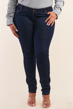 Load image into Gallery viewer, Plus Size Low-mid Rise Straight Cut Denim Pants
