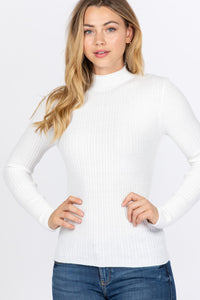 Mock Neck Viscose Sweater