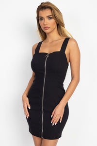 Front Zip Mini Dress