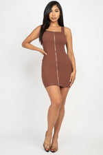 Load image into Gallery viewer, Front Zip Mini Dress
