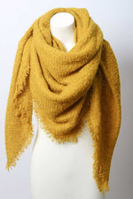 Load image into Gallery viewer, Mohair Open Work Square Blanket Scarf
