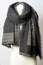 Load image into Gallery viewer, Reversible Tartan Plaid Oversized Blanket Scarf
