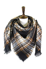 Load image into Gallery viewer, Plaid Square Blanket Scarf
