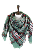 Load image into Gallery viewer, Plaid Square Blanket Scarf
