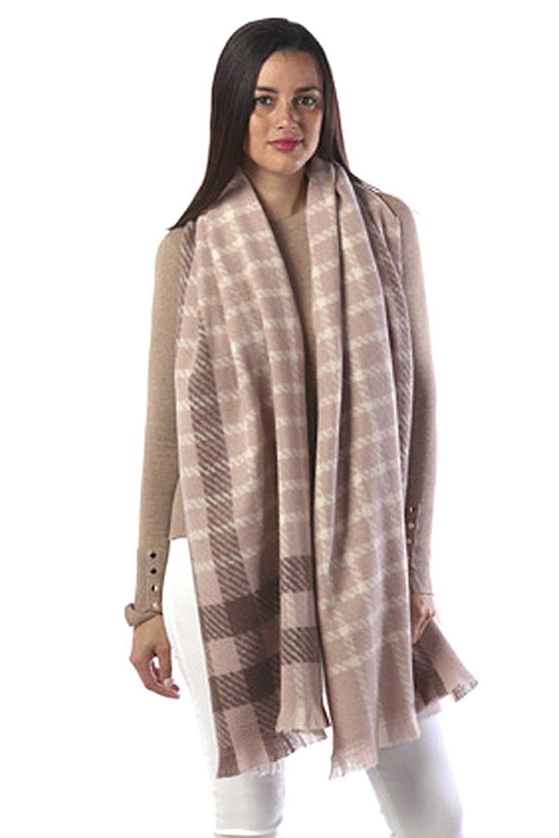 Modern Plaid Oblong Scarf