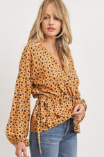 Load image into Gallery viewer, Surplice Neckline Drop Shoulder Long Sleeve Top
