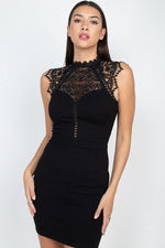 Load image into Gallery viewer, Sleeveless Lace Mini Dress
