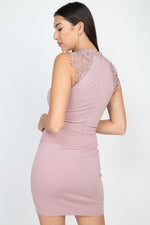 Load image into Gallery viewer, Sleeveless Lace Mini Dress
