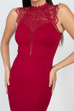 Load image into Gallery viewer, Sleeveless Lace Mini Dress
