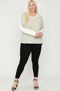 Contrast-color Block Top