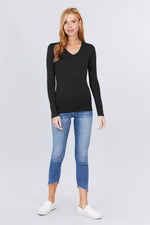 Load image into Gallery viewer, Cotton Jersey V-neck Top
