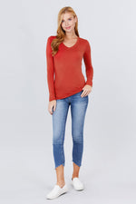 Load image into Gallery viewer, Cotton Jersey V-neck Top
