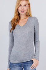 Load image into Gallery viewer, Cotton Jersey V-neck Top
