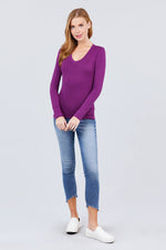 Load image into Gallery viewer, Cotton Jersey V-neck Top
