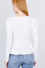 Load image into Gallery viewer, Surplice with Ribbon Tie Peplum Top
