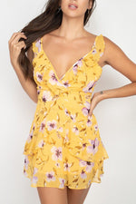 Load image into Gallery viewer, Floral Ruffle Trim Fit &amp; Flare Mini Dress
