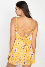 Load image into Gallery viewer, Floral Ruffle Trim Fit &amp; Flare Mini Dress
