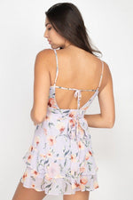 Load image into Gallery viewer, Floral Ruffle Trim Fit &amp; Flare Mini Dress
