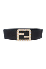 Load image into Gallery viewer, 2fb Rhinestone Buckle Elastic Belt
