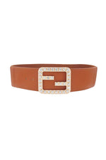 Load image into Gallery viewer, 2fb Rhinestone Buckle Elastic Belt
