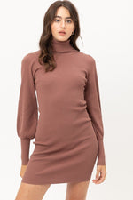 Load image into Gallery viewer, Turtle Neck Sweater Dress
